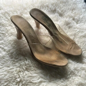 Vintage clear 🤍 “Barbie” heels size 8